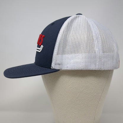 Kimes Ranch Trucker Hat Blue White Red One Size Snapback Mesh Embroidered Logo