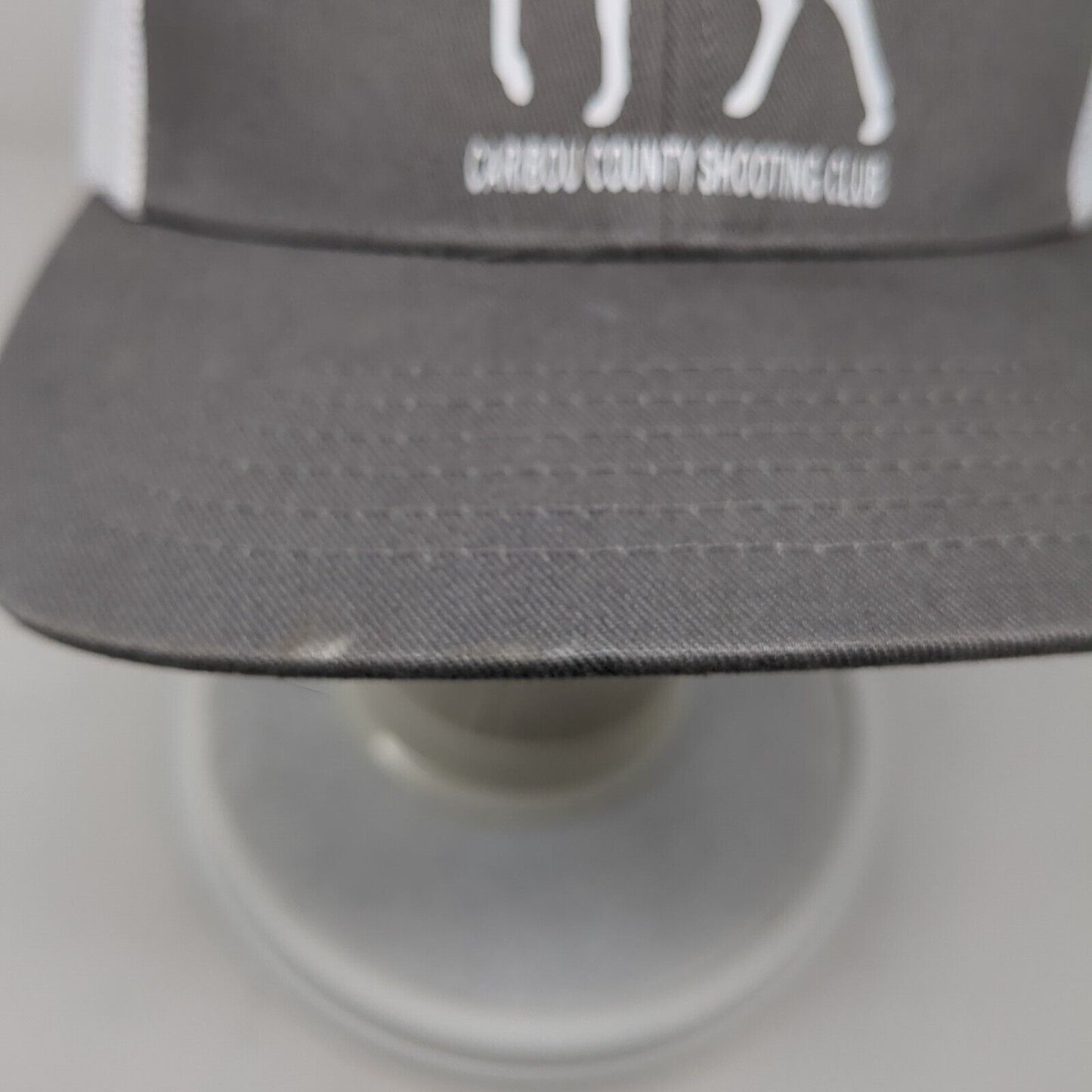 Caribou County Shooting Club Adult Snapback Trucker Hat Gray OS Mesh Outdoor Cap