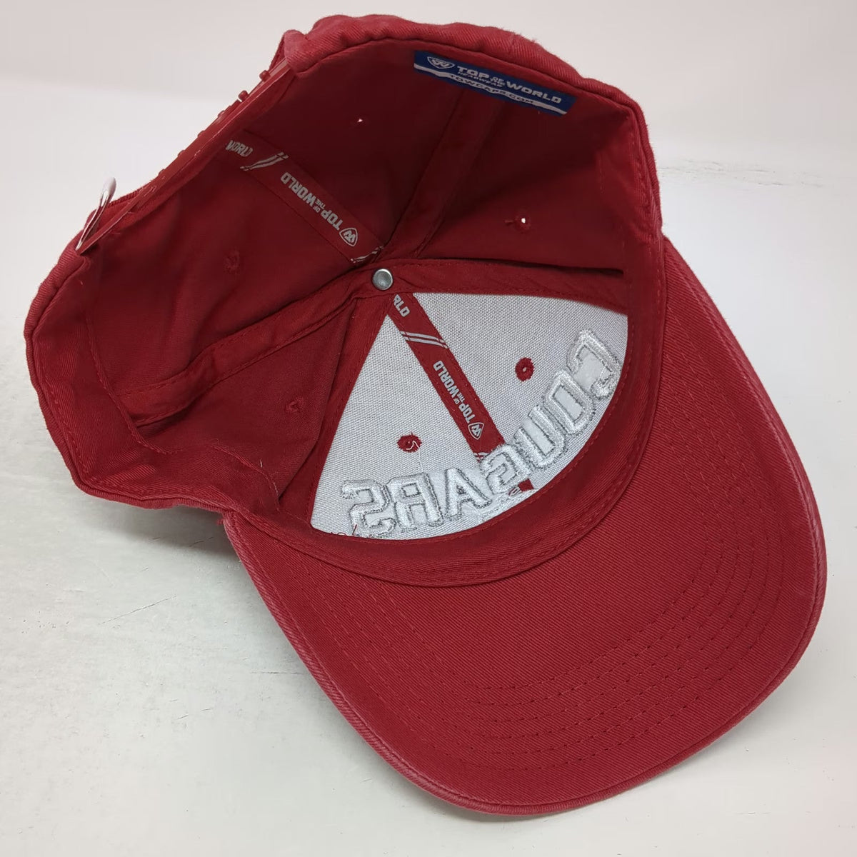Washington State Cougars NCAA Top of the World Snapback Hat Red One Size Logo