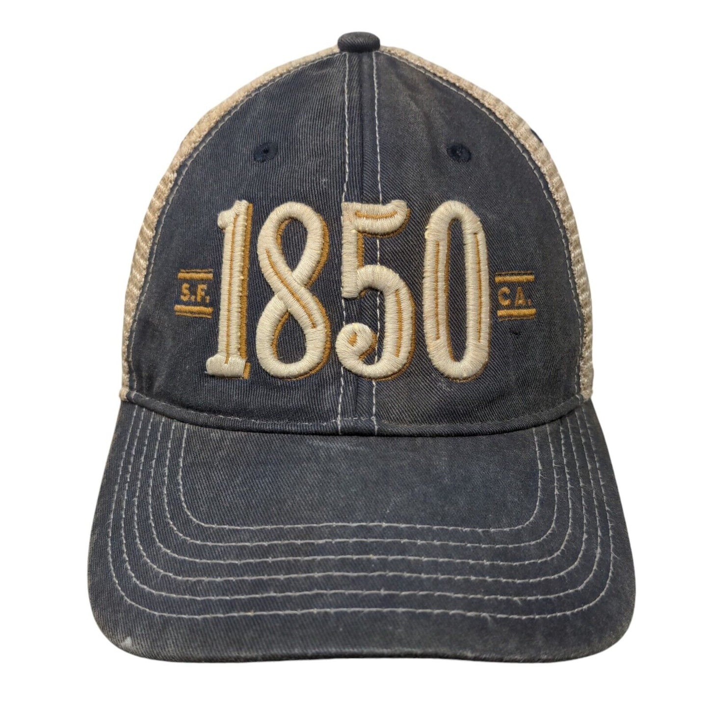 1850 Snapback Mesh Back Trucker Hat Blue One Size Colorblock Legacy