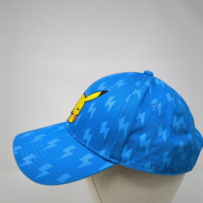 Pikachu Snapback Hat Blue One Size Adjustable Embroidered 6 Panel Pokemon