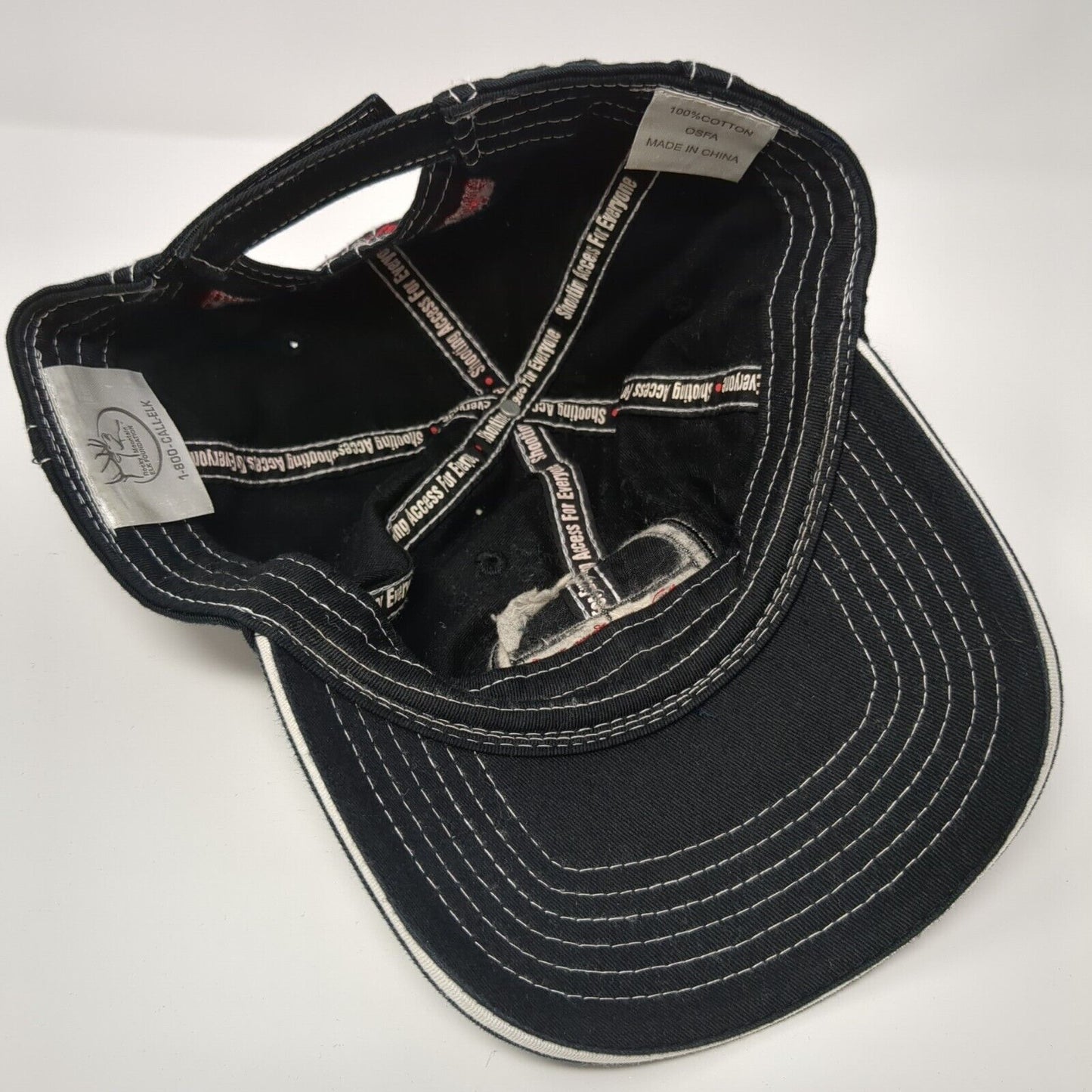 SAFE Shooting Access For Everyone Strapback Hat Black OS Adjustable RMEF Cotton