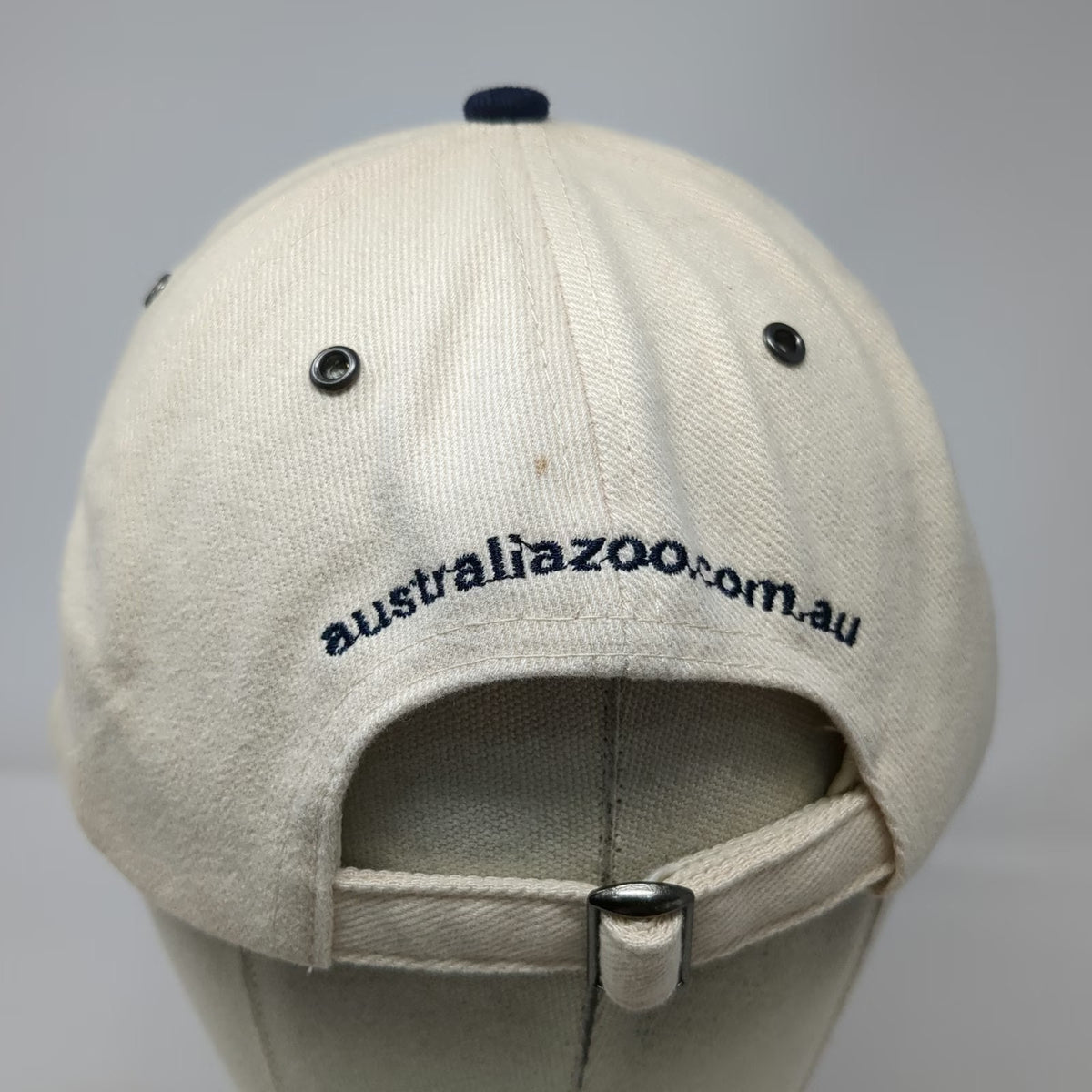 Australia Zoo Baseball Cap Beige Blue One Size Crocodile Hunter Steve Irwin Hat