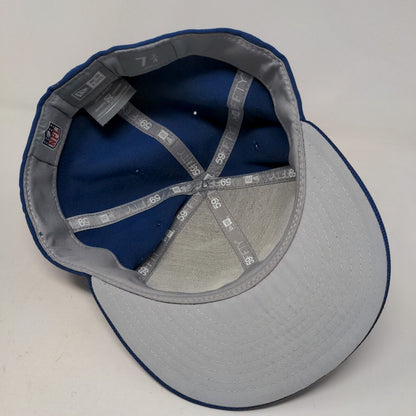 New Era Men's Fitted Hat Blue Size 7 3/4 Embroidered Indianapolis Colts Logo
