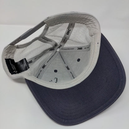 IMC Idaho Materials & Construction Snapback Trucker Hat Blue OSFA Mesh Back