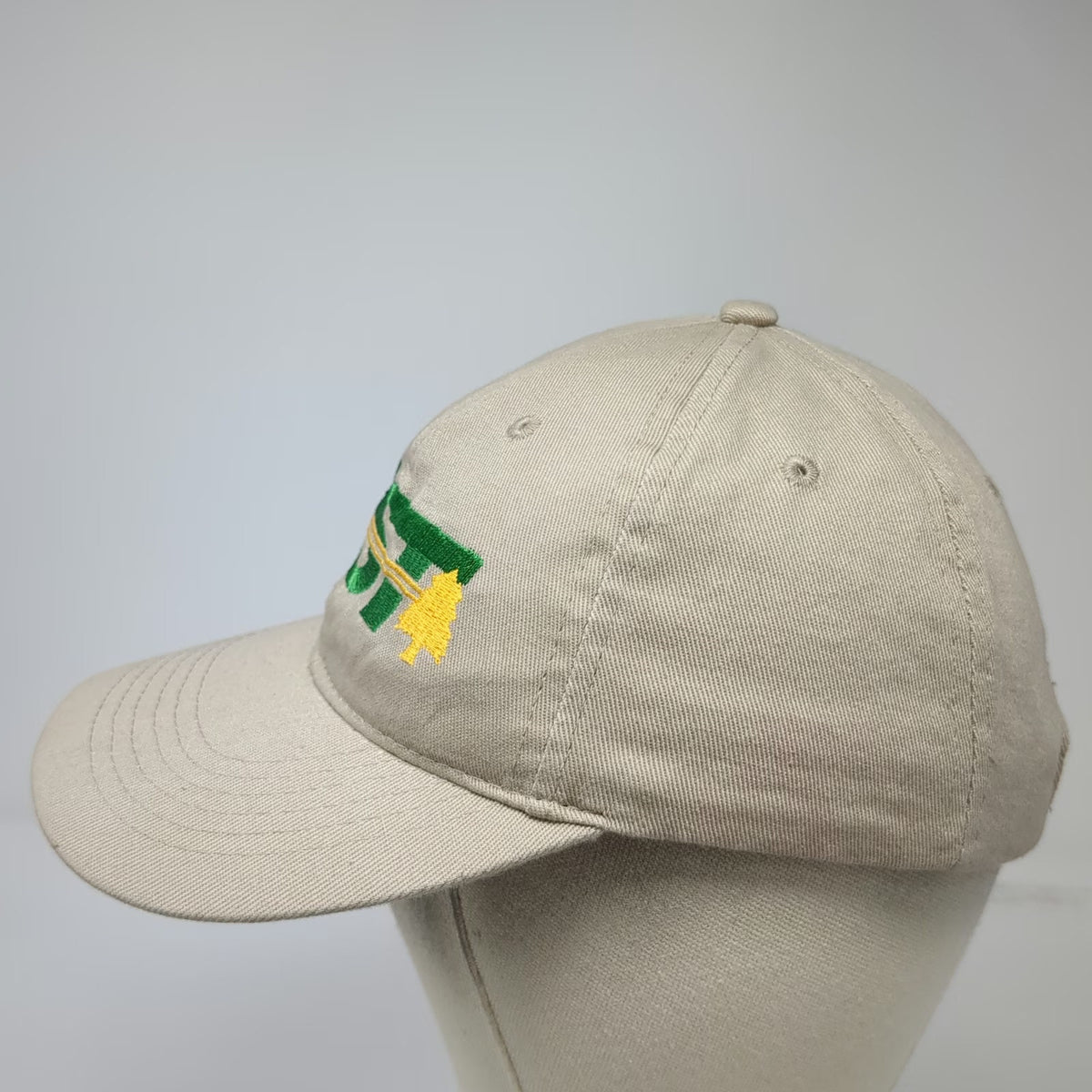 Apollo USA Baseball Cap Beige One Size CST Pine Tree Logo Embroidered Hat Curved