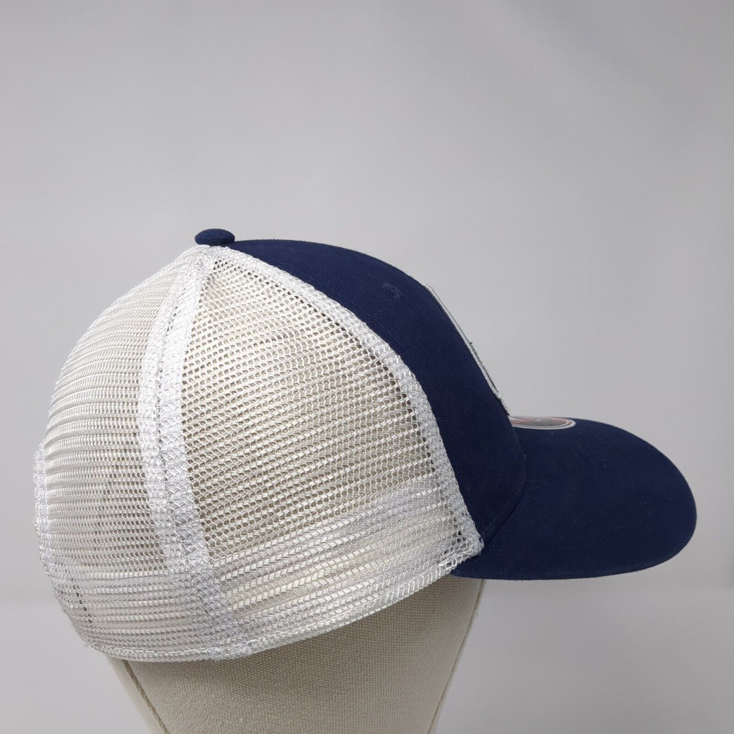 Avalanche Snapback Mesh Back Trucker Hat Blue One Size Adjustable