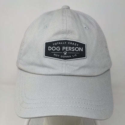 Open Road Men's Slideback Hat Gray Size OS Embroidered Crazy Dog Person Logo