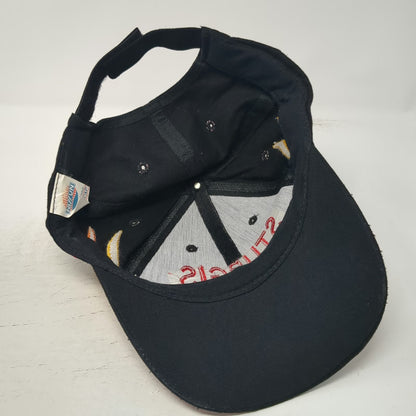 Nissun Baseball Cap Black Sturgis 2003 Flame Embroidery Strapback Hat Vintage
