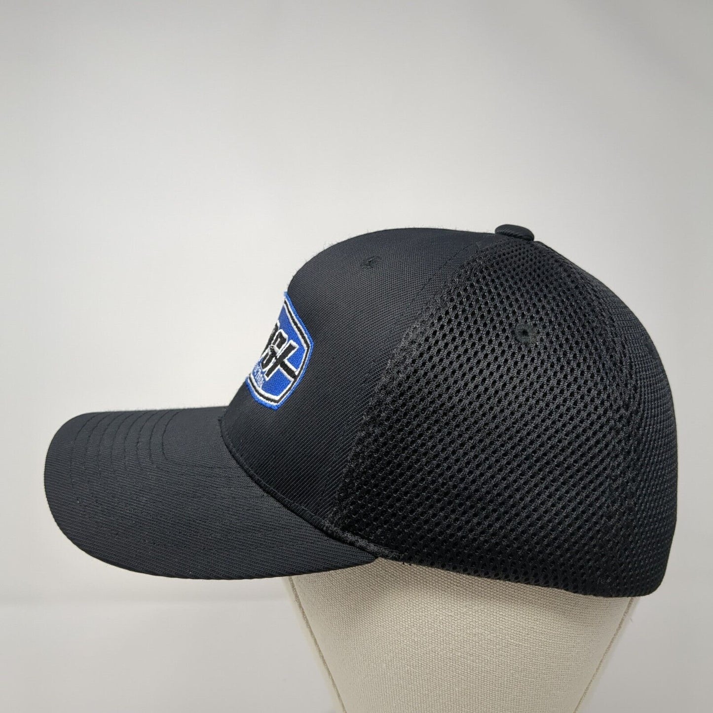 Blasi Construction Fitted Mesh Back Hat Black L-XL Flexfit Yupoong
