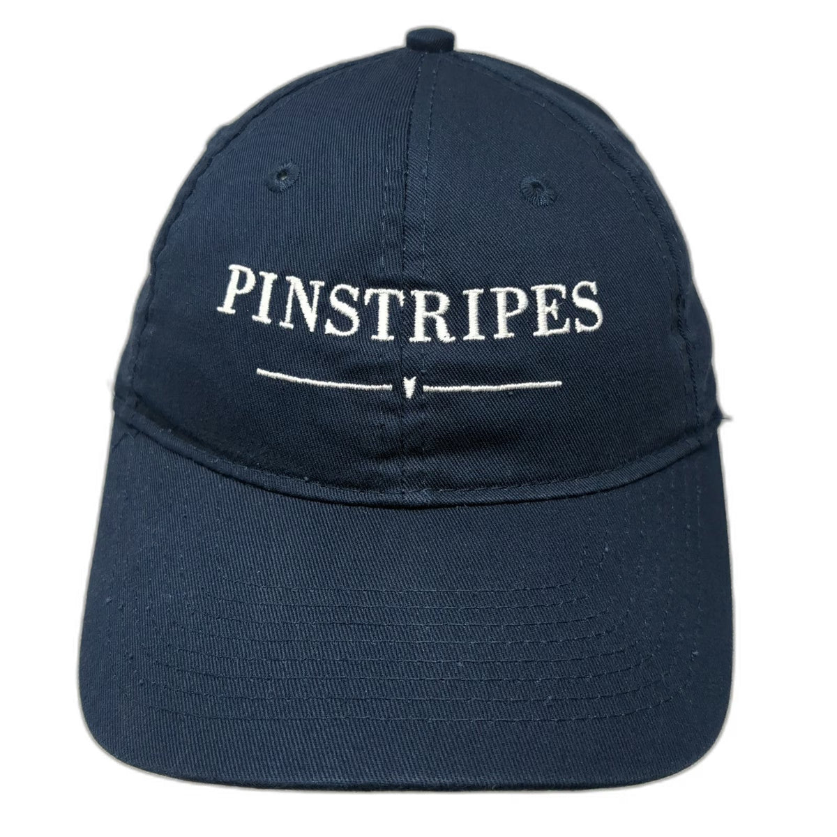 Port & Company Baseball Cap Blue One Size Pinstripes Bocce Bowling Strapback Hat