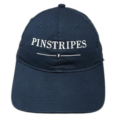 Port & Company Baseball Cap Blue One Size Pinstripes Bocce Bowling Strapback Hat