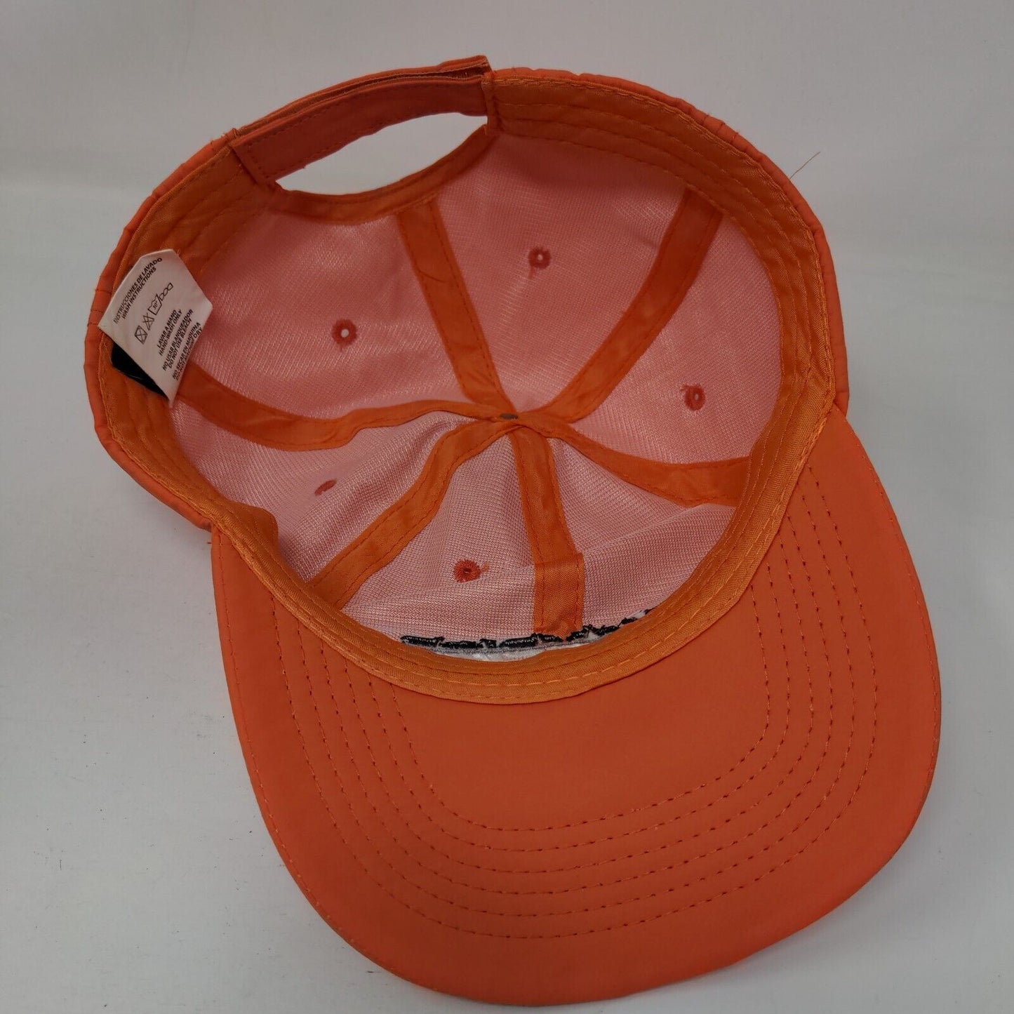 Champion Strapback Hat Orange One Size Embroidered 6 Panel DJ Caps