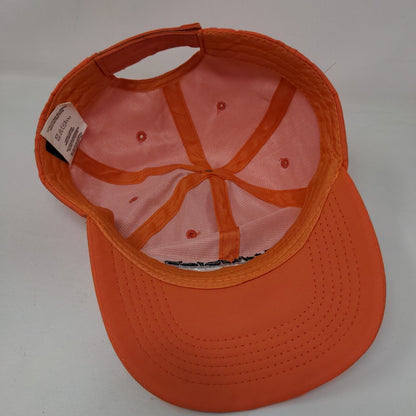 Champion Strapback Hat Orange One Size Embroidered 6 Panel DJ Caps