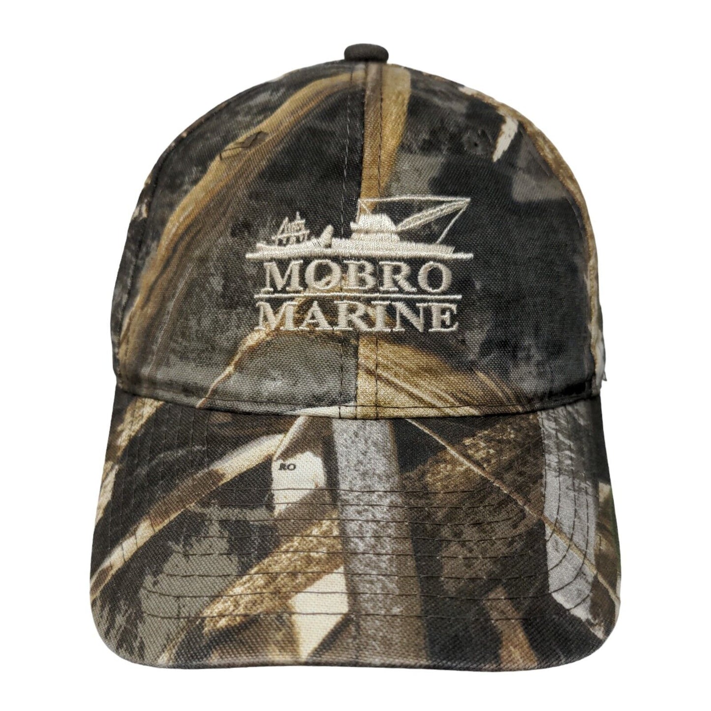 Mobro Marine Strapback Hat Camouflage One Size Embroidered Port & Company