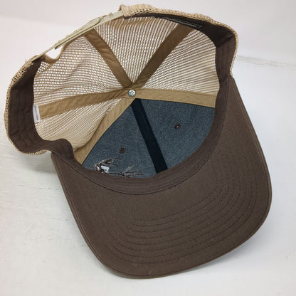 Richardson Trucker Hat Brown Beige One Size Full Draw Deer Antler Mesh Snapback