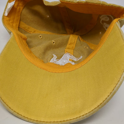 Baseball Cap Yellow One Size Sicilia Trinacria Washed Cotton Strapback Italy Hat