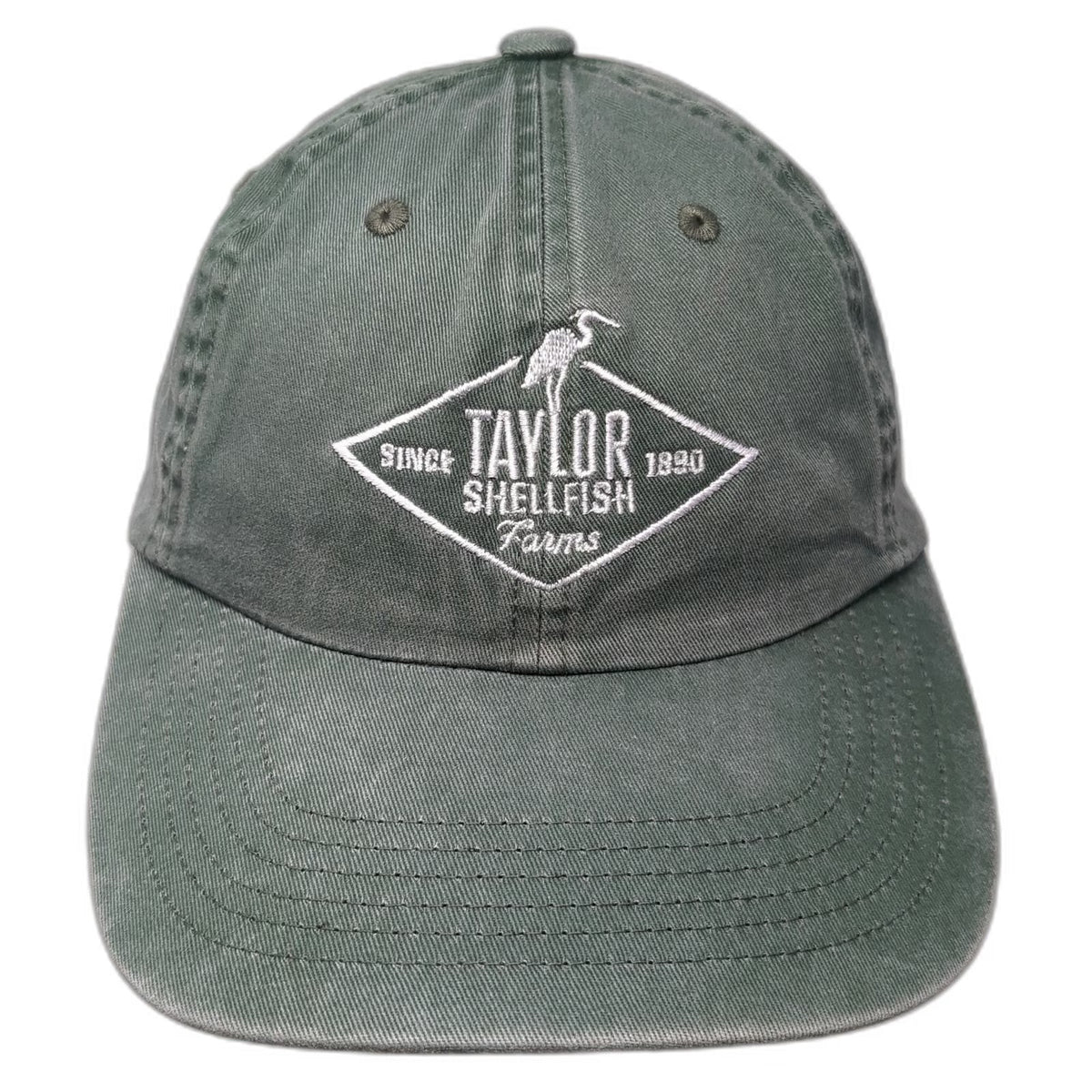 Port Authority Baseball Cap Green One Size Taylor Shellfish Farms Slideback Hat
