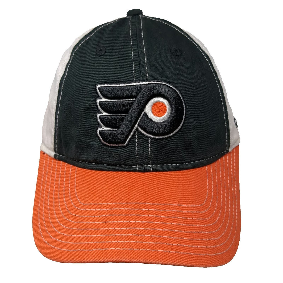 Philadelphia Flyers NHL Reebok Baseball Cap Black White Orange One Size Logo