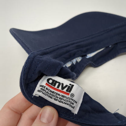 Columbia Transit Strapback Sun Visor Hat Blue OS Adjustable Embroidered Anvil