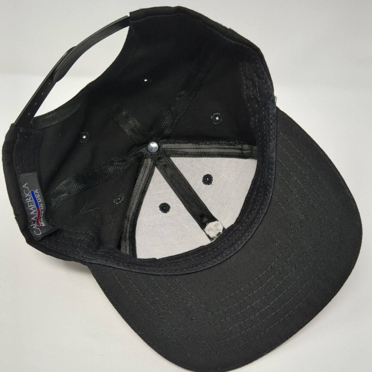 Spartan Steel Snapback Hat Black One Size Adjustable Embroidered Cap America