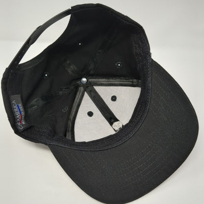 Spartan Steel Snapback Hat Black One Size Adjustable Embroidered Cap America
