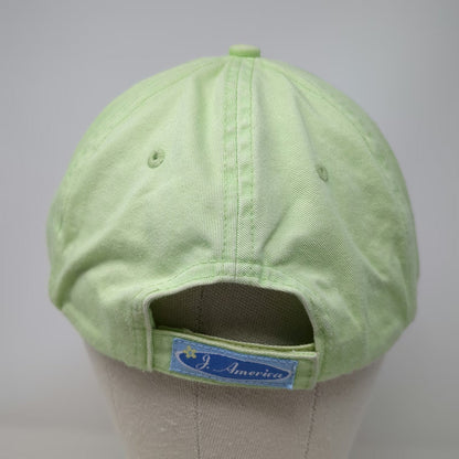 J. America Seattle Hat Green One Size Baseball Cap Embroidered Slideback Cotton