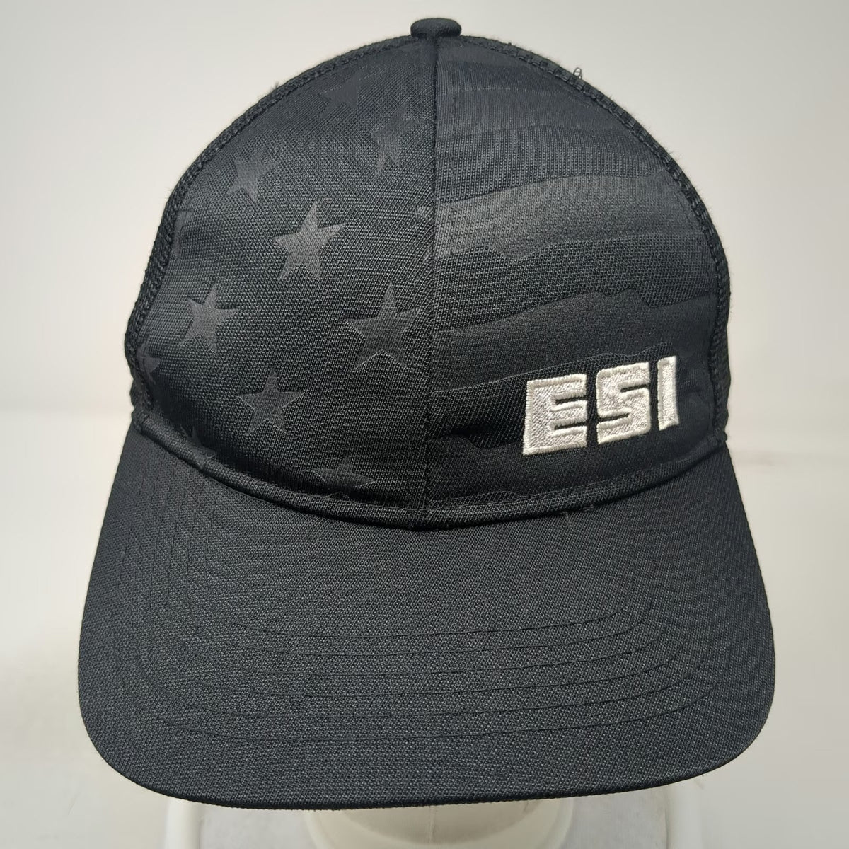 Outdoor Cap Trucker Hat Black One Size ESI American Flag Mesh Snapback Stars
