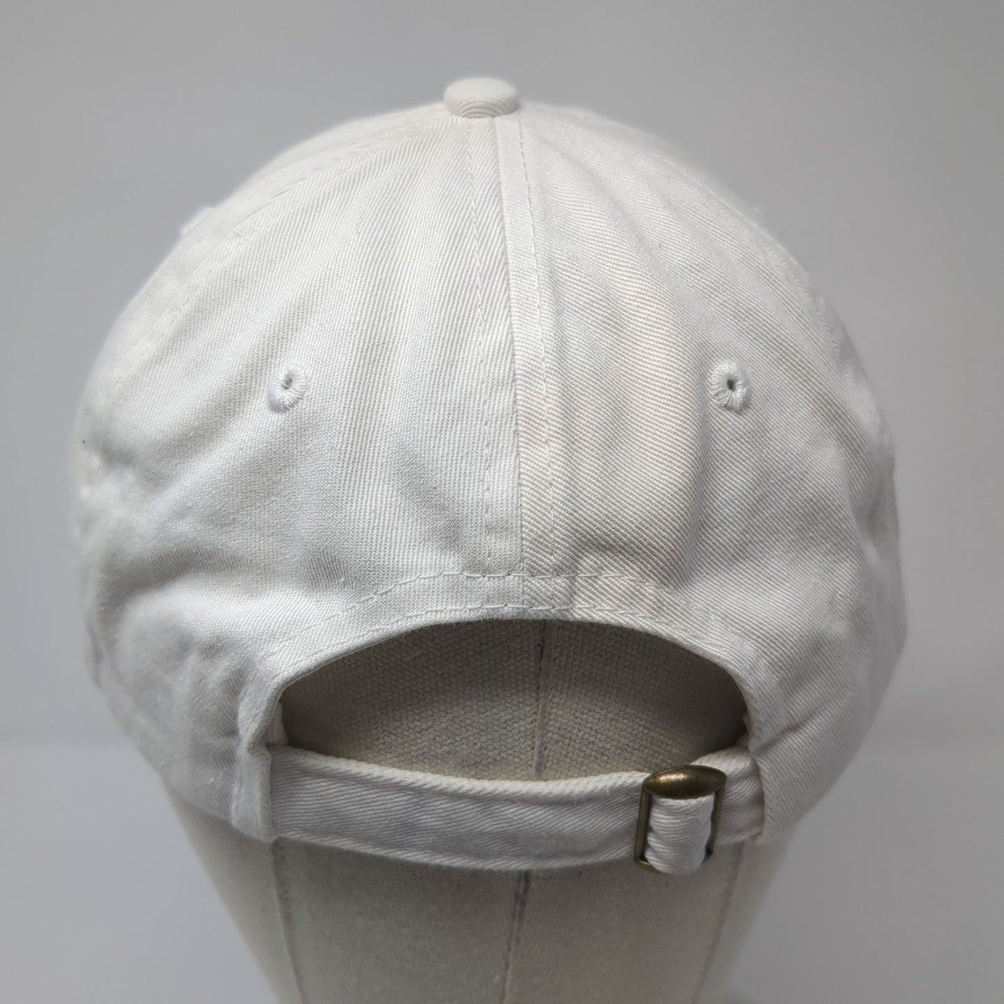 In The Upcoming Slideback Baseball Cap White One Size Adjustable Embroidered