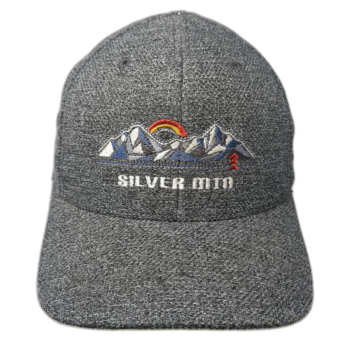 Flexfit Baseball Cap Gray M Silver Mtn Mountain Graphic Embroidered Hat