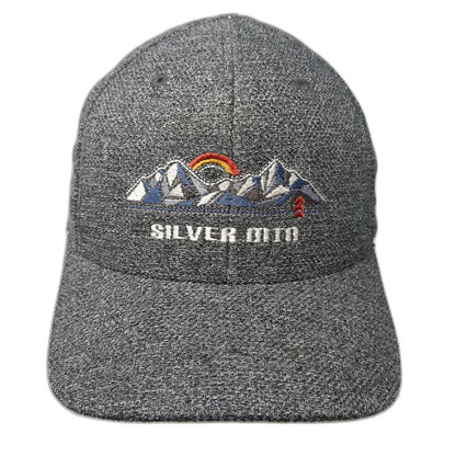 Flexfit Baseball Cap Gray M Silver Mtn Mountain Graphic Embroidered Hat