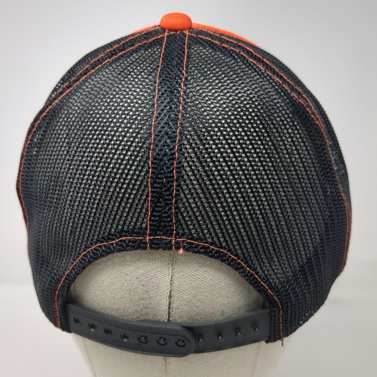 Trucker Hat Black One Size Frasure Construction Mesh Snapback Graphic Print Hat