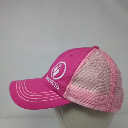 Innvictis Strapback Mesh Back Trucker Hat Pink OSFA Embroidered Simplot