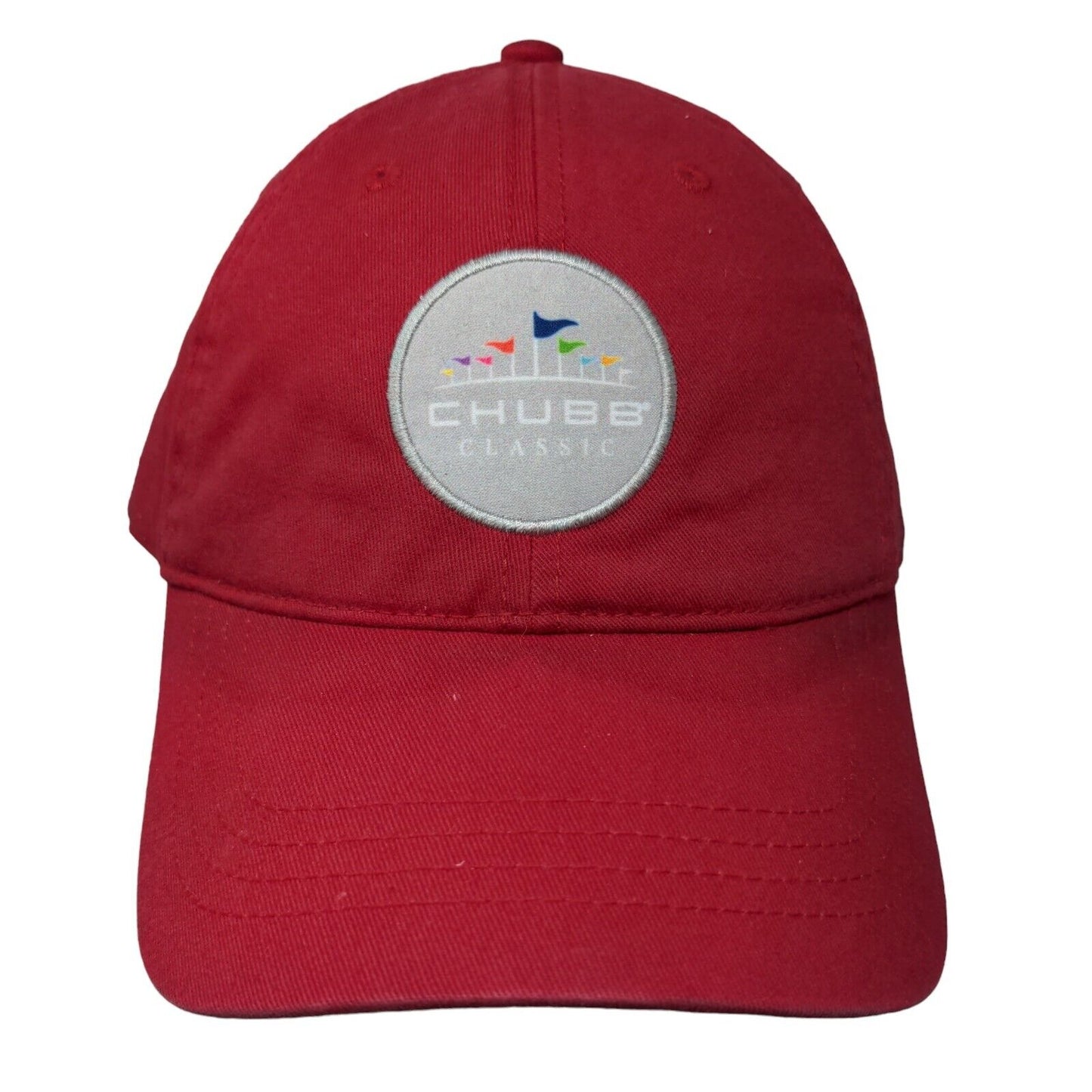 Chubb Classic Slideback Hat Red One Size Adjustable Embroidered 6 Panel