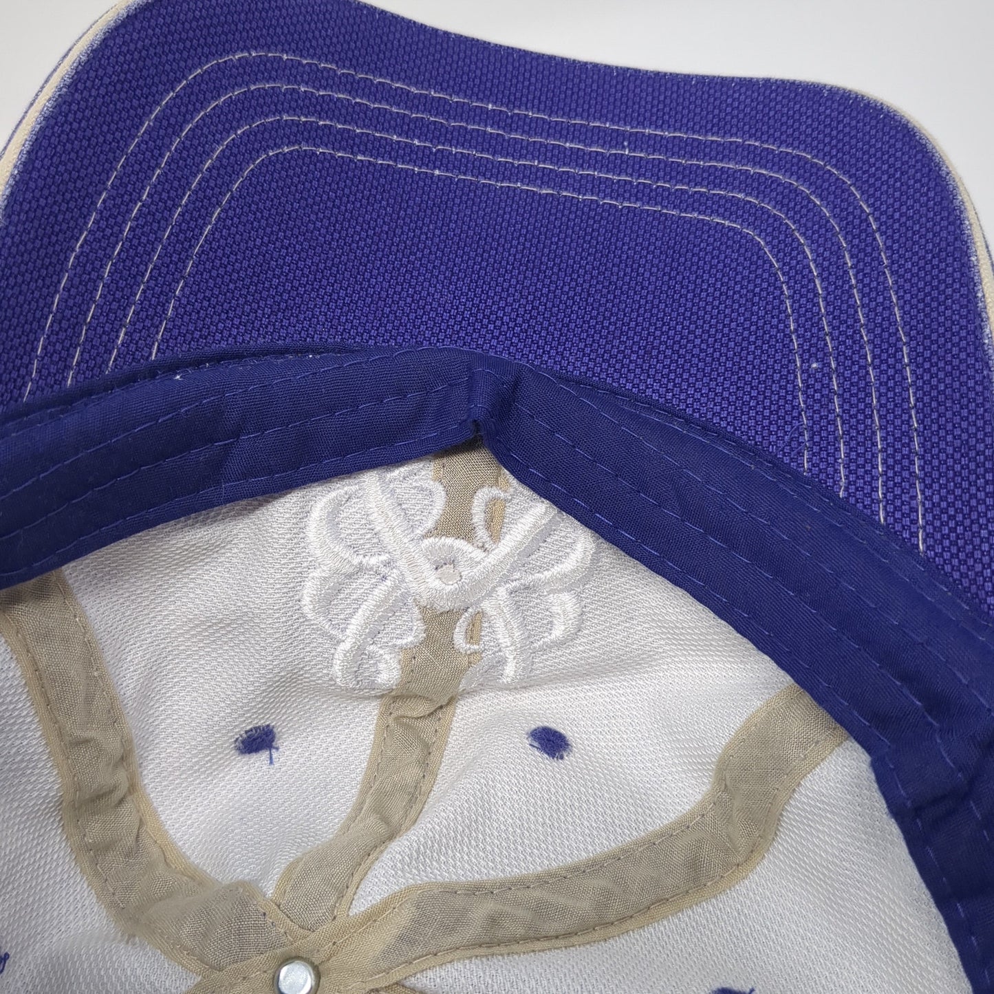 Monogram Slideback Baseball Cap Purple One Size Adjustable Embroidered Cobra