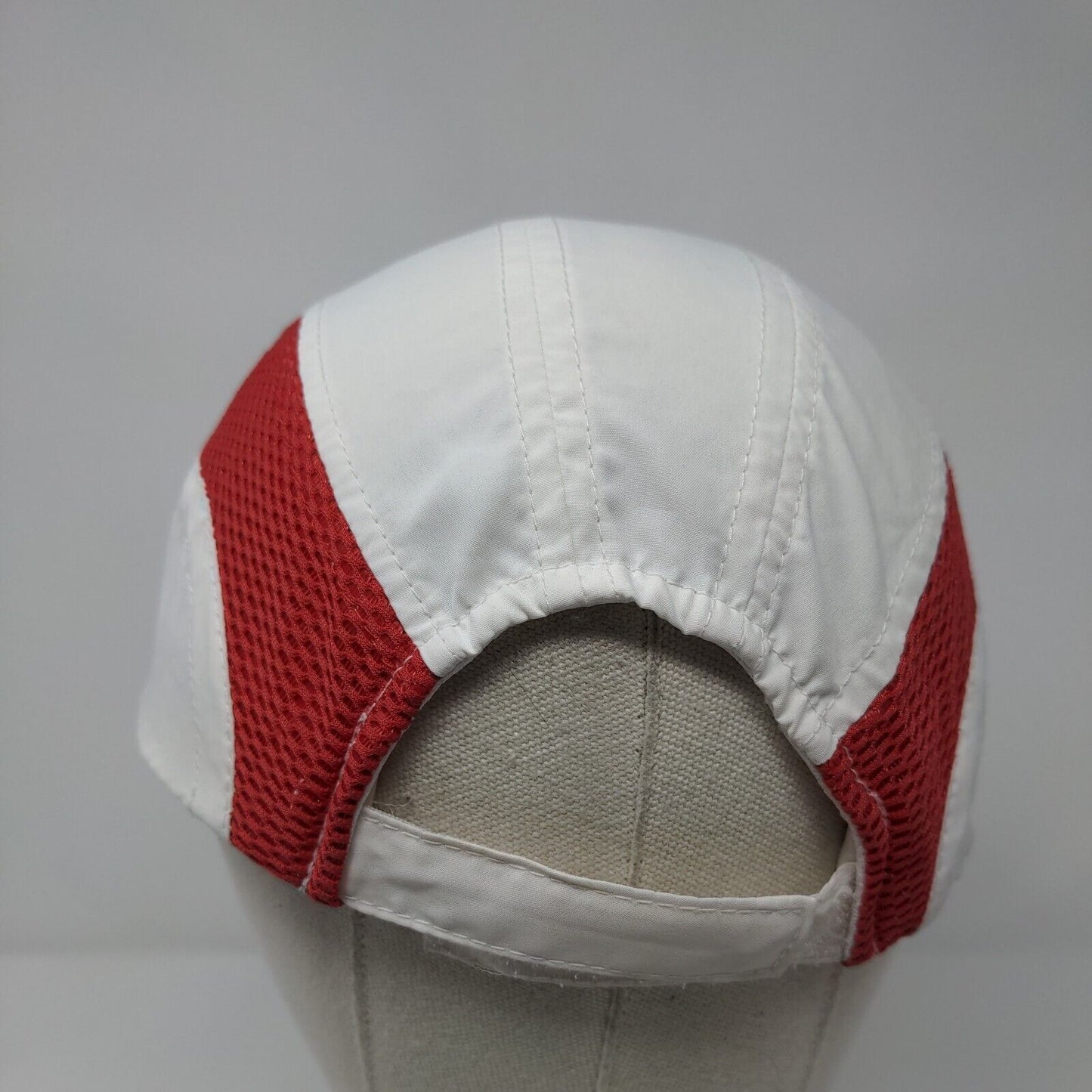 Atomic Man Duathlon Strapback Hat White OSFA Racetrackers Run-Dri