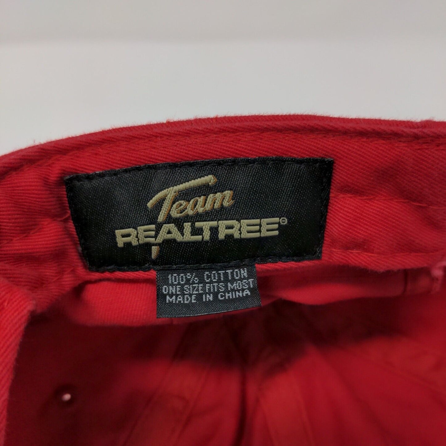 Team Realtree Slideback Hat Red OSFM Adjustable Embroidered 6 Panel