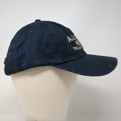 Prairie Mountain Baseball Cap Blue OSFM Alaska The Last Frontier Hat Slideback