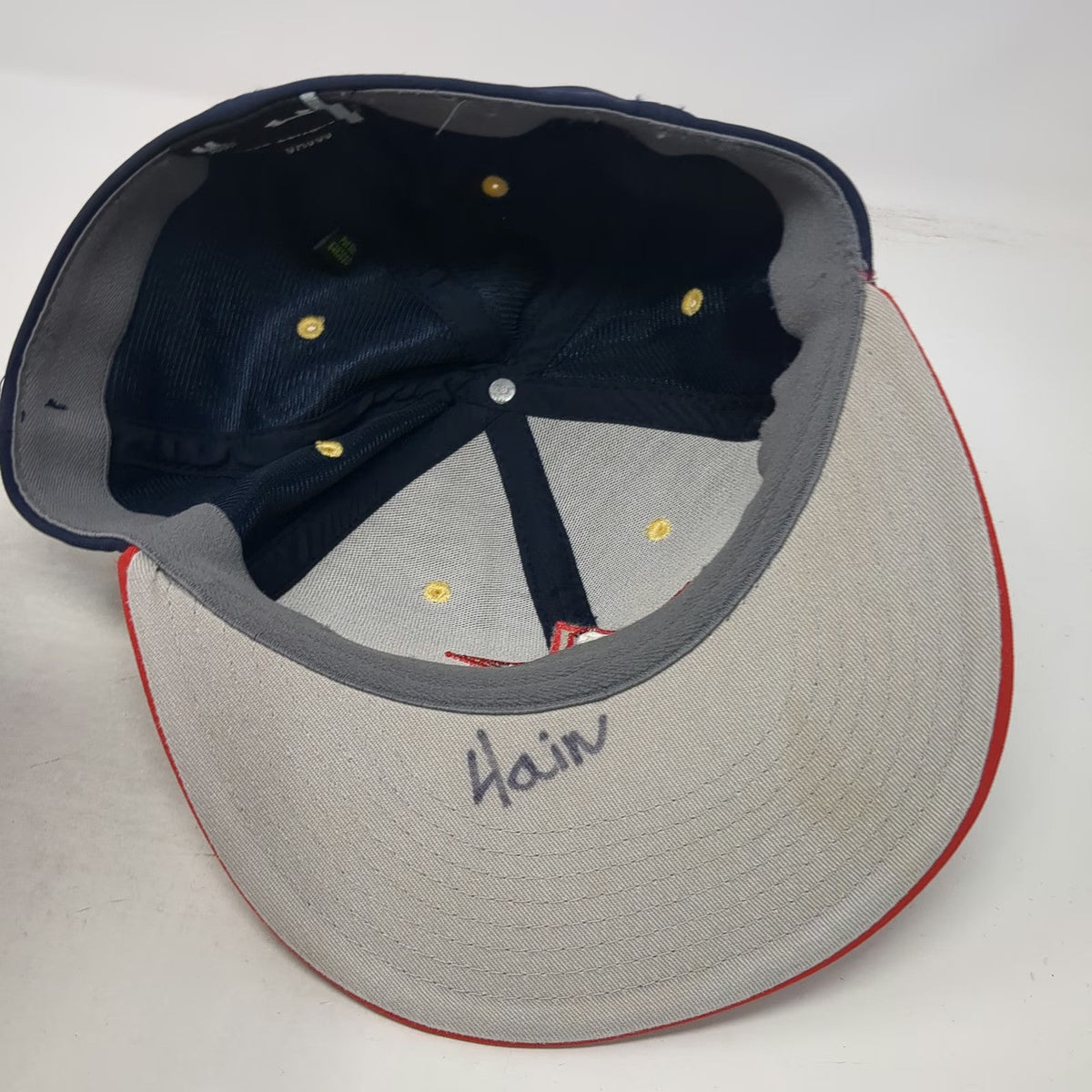 Under Armour Baseball Cap Blue Red M Hat AS Star Logo Fitted Stretch Athletic