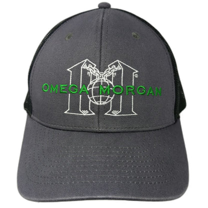 Omega Morgan Trucker Hat Gray One Size Mesh Snapback Strength Trust Embroidered