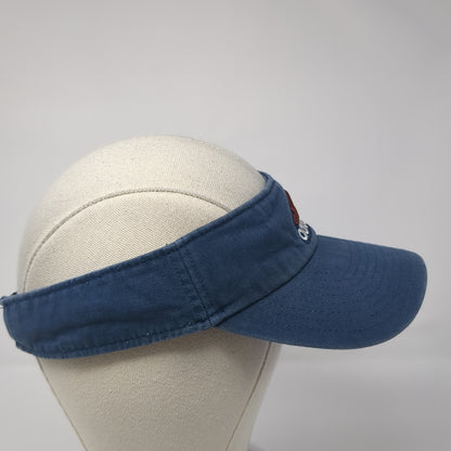 Adidas 3 Stripes Logo Slideback Visor Hat Blue One Size Adjustable