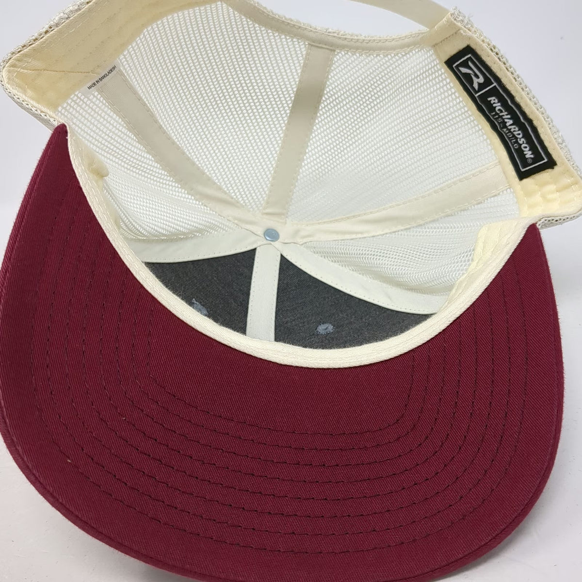 Richardson Trucker Hat Blue White Red L Mesh Back Snapback Forteko Logo Cap