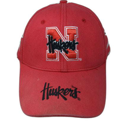 Capsmith Nebraska Huskers Baseball Cap Red One Size Strapback Hat Claw Script