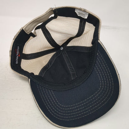 BowTech Baseball Cap Black One Size Mesh Back Strapback Contrast Stitching Hat