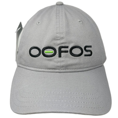 Pukka Oofos Baseball Cap Gray One Size Slideback Cotton Hat Embroidered Logo
