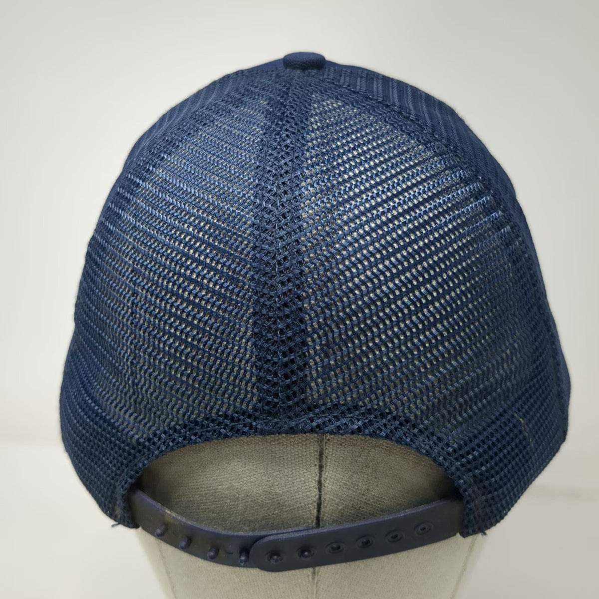 AHS Trucker Hat Blue Yellow 7 5/8 Snapback Harrah's Lodge Middle Fork Oak Leaves