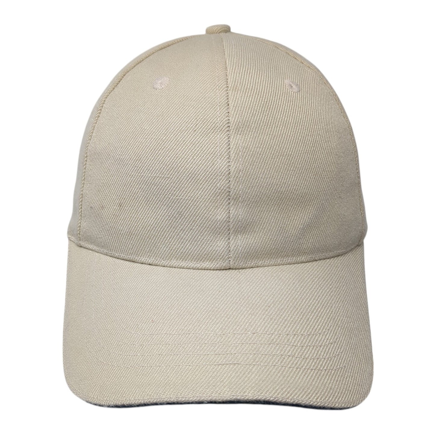 Unbranded Strapback Hat Beige One Size Solid Adjustable Outdoor Blank