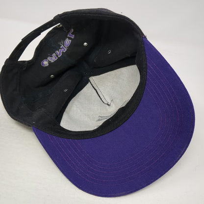 Camel 5 Panel Black Purple One Size Embroidered C Logo Snapback Baseball Hat