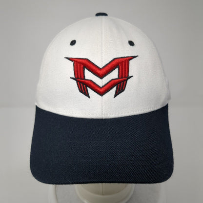 Cougars Fitted Hat White S/M Embroidered Logo Colorblock 6 Panel