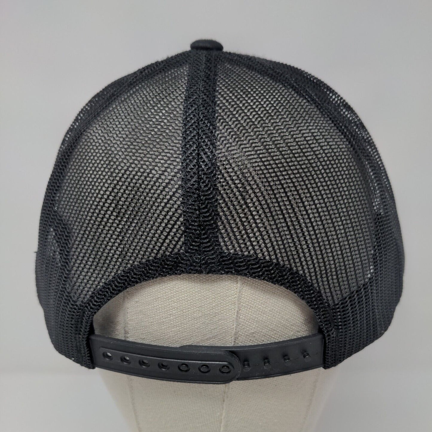 ROAR Snapback Trucker Hat Black OSFA Adjustable Embroidered Mesh Back Sport-Tek